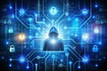 Hacker data breach network security cybercrime Royalty Free Stock Photo