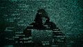 Hacker in data security concept. Hacker using laptop. Hacking the Internet. Cyber attack Royalty Free Stock Photo