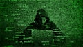 Hacker in data security concept. Hacker using laptop. Hacking the Internet. Cyber attack Royalty Free Stock Photo