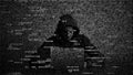 Hacker in data security concept. Hacker using laptop. Hacking the Internet. Cyber attack Royalty Free Stock Photo