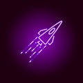 Hacker, destroy icon in neon style. Can be used for web, logo, mobile app, UI, UX Royalty Free Stock Photo