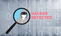 Hacker detected theme with magnifier
