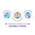 Hacker detection software loop concept icon Royalty Free Stock Photo