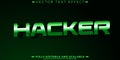 Hacker editable text effect, editable computer and code text style Royalty Free Stock Photo