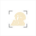 Hacker, fingerprint icon. Can be used for web, logo, mobile app, UI, UX Royalty Free Stock Photo