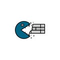 Hacker, firewall icon. Can be used for web, logo, mobile app, UI, UX Royalty Free Stock Photo