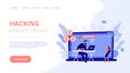 Doxing concept landing page.