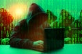 Hacker group. Dangerous hooded group of hackers. Internet, cyber crime, cyber attack, system breaking and malware concept. Dark