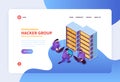Hacker Group Landing Page Royalty Free Stock Photo