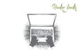 Hacker hack concept. Hand drawn isolated vector.