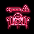 hacker hacked password color icon vector illustration