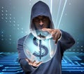 Hacker hacking banking financial system