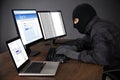 Hacker Hacking Computers Royalty Free Stock Photo