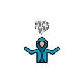 Hacker, hacking icon. Can be used for web, logo, mobile app, UI, UX Royalty Free Stock Photo