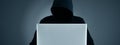 Hacker hand computer and codes.