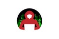 Hacker hidden face Mask Logo