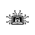 Hacker hood icon isolated on white background