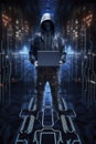 Hacking internet and cybercrime concept, Generative AI Royalty Free Stock Photo