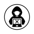 Hacker Icon, Hacking, Cyber Crime, Stealing Data