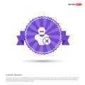 Hacker Icon - Purple Ribbon banner