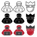 Hacker icon vector
