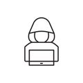Hacker icon vector