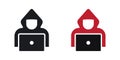 Hacker icon vector