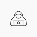 Hacker icon vector