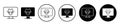 Hacker icon vector set on white background