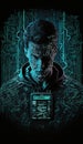 a hacker image technologic image Generative AI Royalty Free Stock Photo