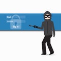 Hacker, Internet security concept. Royalty Free Stock Photo