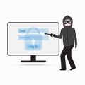 Hacker, Internet security concept. Royalty Free Stock Photo