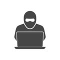 Hacker, laptop logo or icon