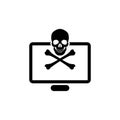 Hacker Logo Design, Cyber attack icon