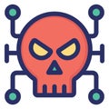 Hacker, malware Isolated Vector icon which can easily modify or edit Royalty Free Stock Photo