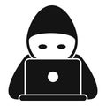 Hacker report icon simple vector. Virus error
