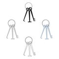 Hacker`s lockpicks icon in cartoon style isolated on white background. Hackers and hacking symbol stock vector