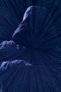 Hacker silhouette with matrix code