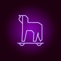Hacker, spyware icon in neon style. Can be used for web, logo, mobile app, UI, UX