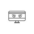 Hacker, spyware icon on white background. Can be used for web, logo, mobile app, UI, UX