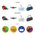 Hacker, system, connection .Hackers and hacking set collection icons in cartoon,flat,monochrome style vector symbol Royalty Free Stock Photo