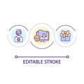 Hacker tactic loop concept icon Royalty Free Stock Photo
