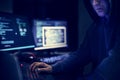 A hacker is trying to hack a computer