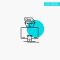 Hacker, User, Gamer, Programmer turquoise highlight circle point Vector icon