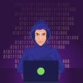 Hacker using the internet hacked computer server Royalty Free Stock Photo