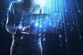 Hacking, computing and phishing concept