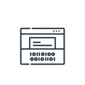 hacker vector icon isolated on white background. Outline, thin line hacker icon for website design and mobile, app development. Royalty Free Stock Photo