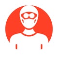 Hacker Wearing mask Vector Icon which can easily modify or edit