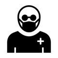 Hacker Wearing mask Vector Icon which can easily modify or edit