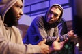 Hackers discussing criminal activity